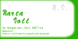 marta voll business card